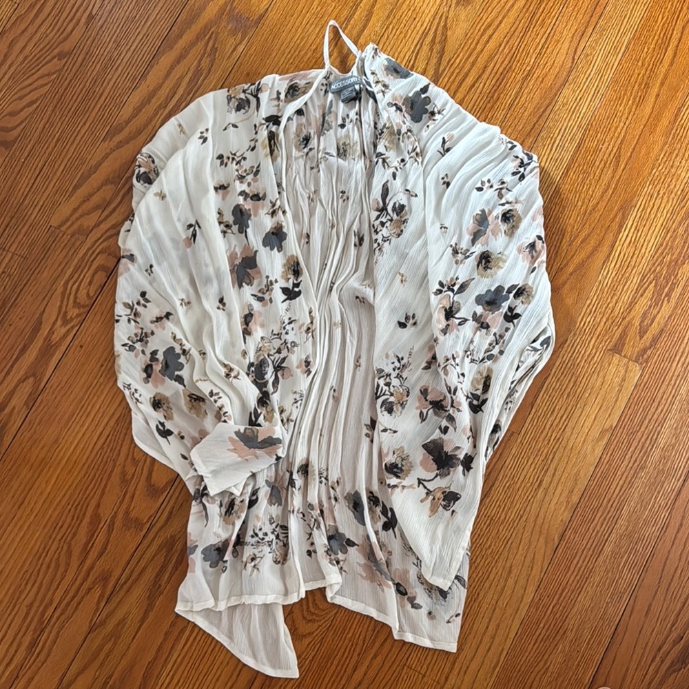 Floral Sheer Kimono Cardigan